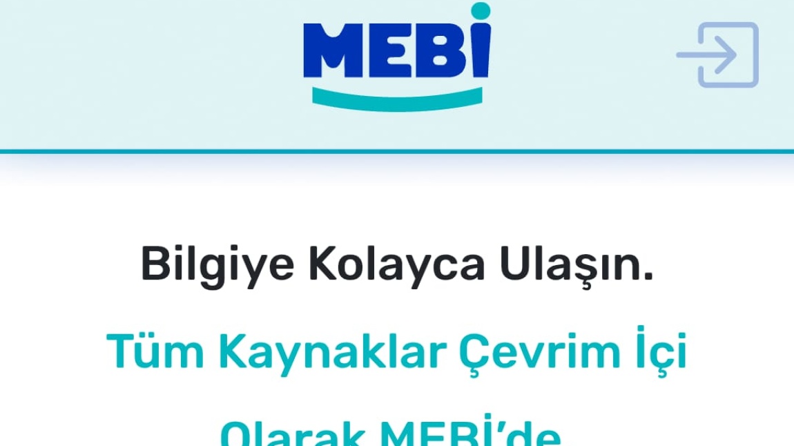 MEBİ ders içerikli platform